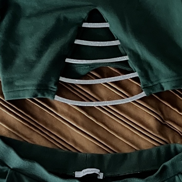 New Sexy Green Outfit , LA Bijou 2 Piece Set, Small - Picture 4 of 6